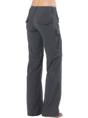 PrAna Sage Convertible Pants in Charcoal - Size 4
